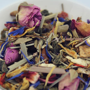 Close up view of Reiki loose leaf tea