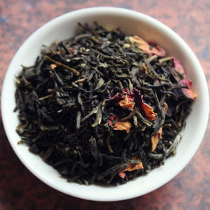 dish of china rose green tea