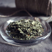 Load image into Gallery viewer, a dish of green Earl Grey decaffeinated loose leaf tea
