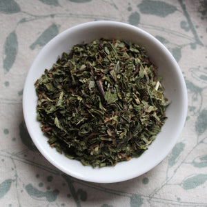 Dish of morroccan mint tea