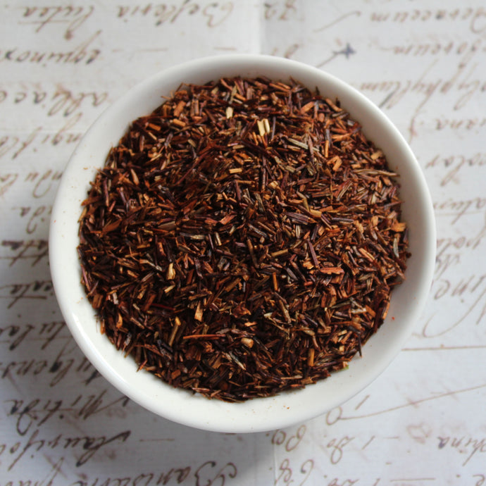 organic rooibos tea view from above