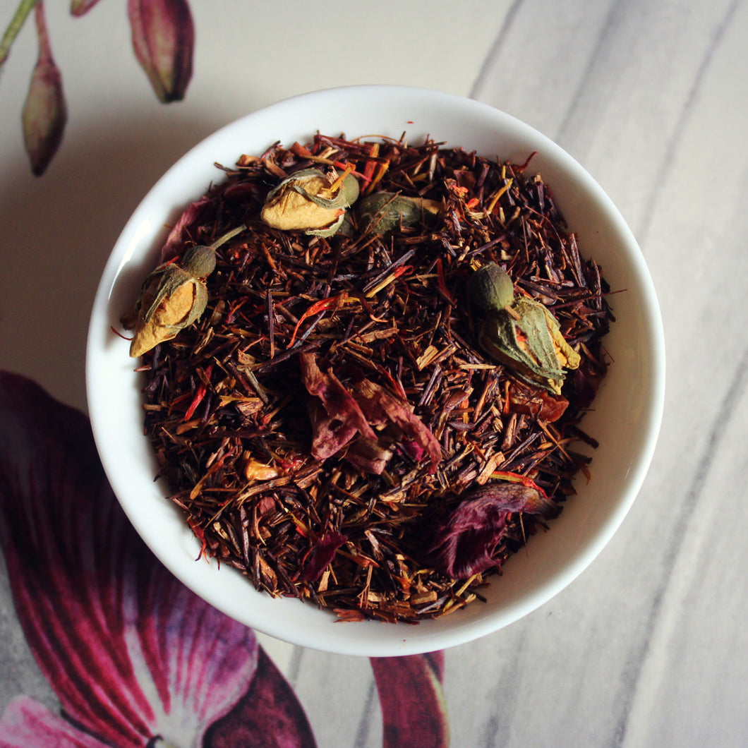 Dish of spicy chilli Rooibos tea